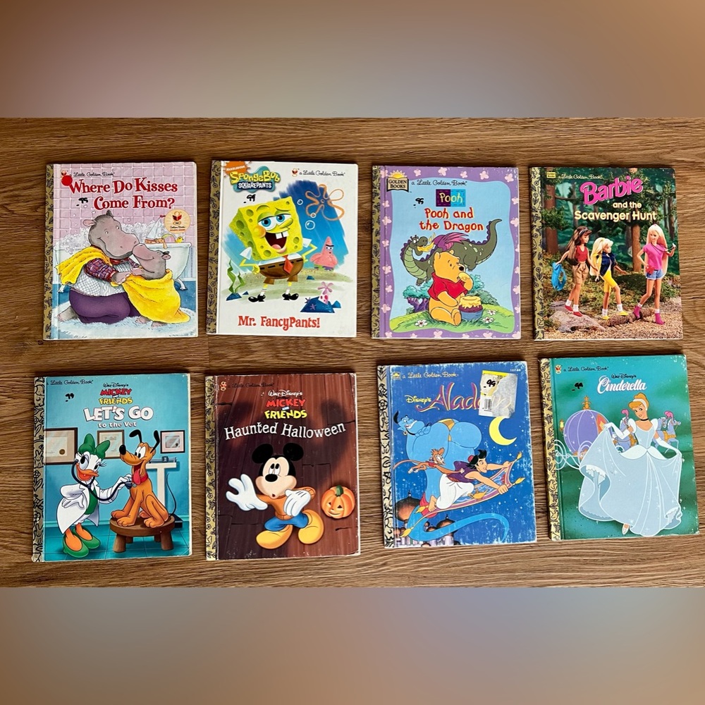 8 Vintage Little Golden Books- children’s hardcover stories